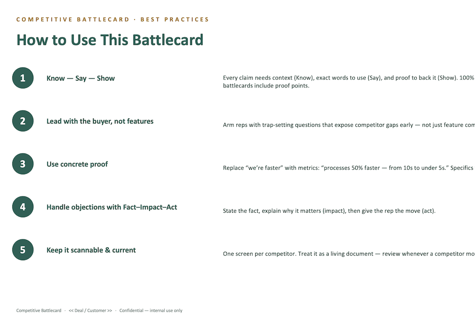 Preview: Competitive Battlecard Template